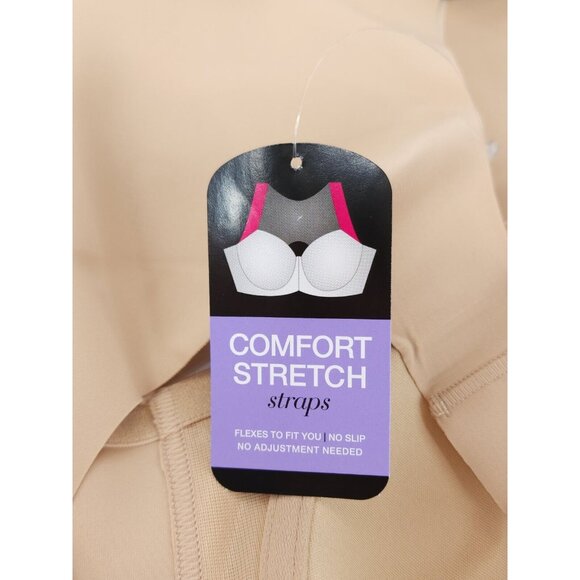 Bali One Smooth Underwire Bra U Posture Boost 40C EverSmooth Back DF3450 Beige - Picture 7 of 10